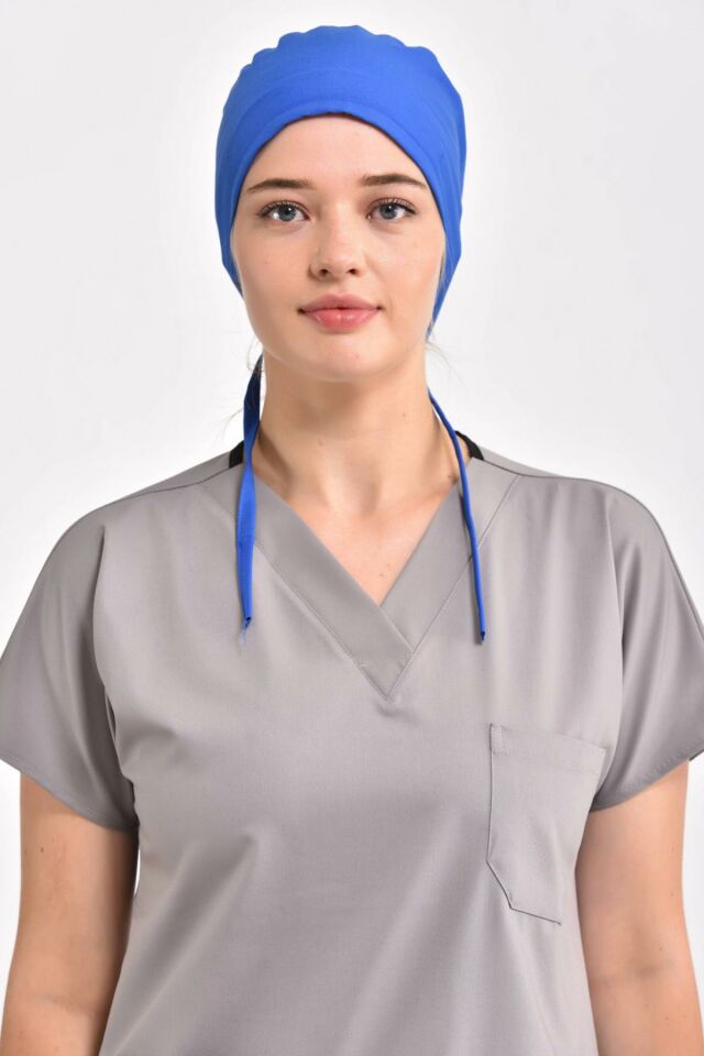 Likralı Mavi Cerrahi Bone