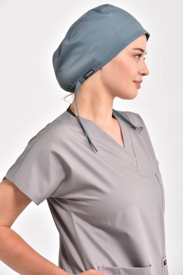 Likralı Antrasit Mavi Cerrahi Bone - Owlet Medikal