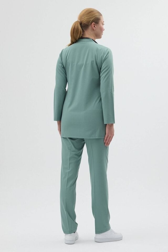 Likralı Mint Yeşili Tunik Boy Takım