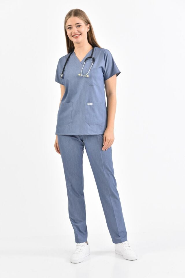 Kot Görünümlü Likralı Cerrahi Takım