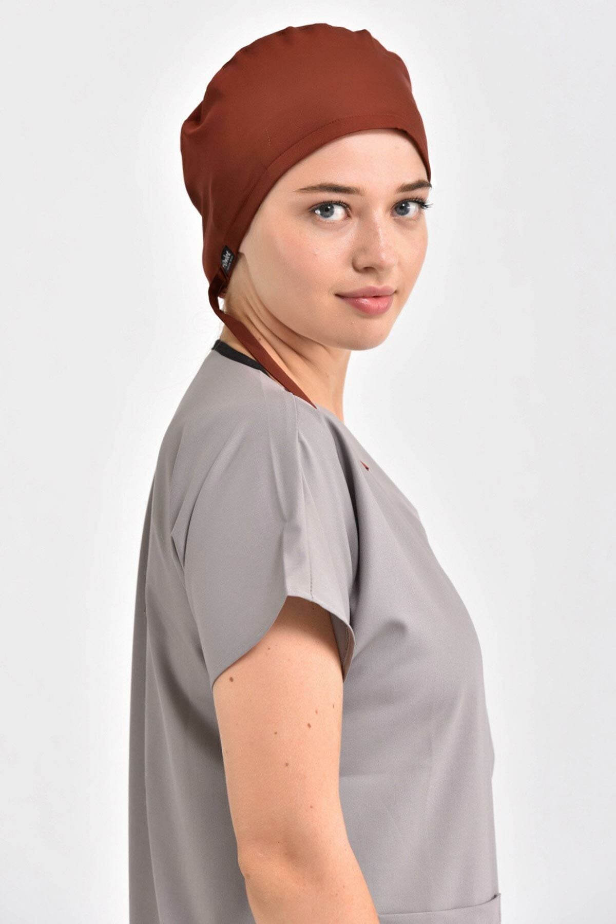 Likralı Koyu Kiremit Cerrahi Bone