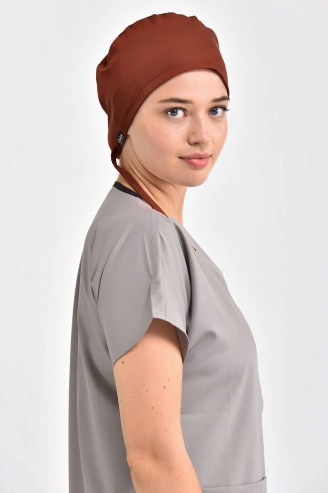 Likralı Koyu Kiremit Cerrahi Bone