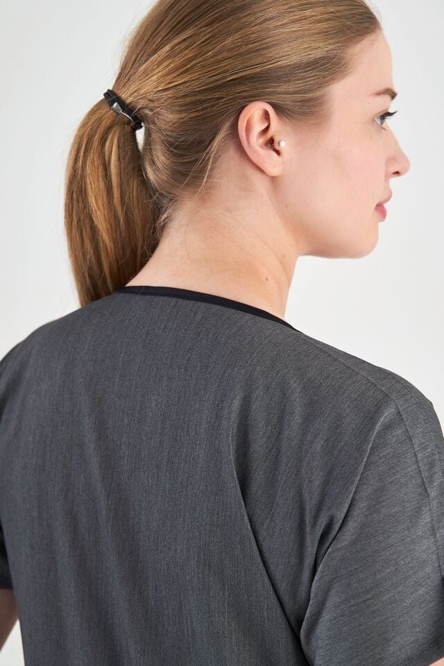 Likralı Kot Görünümlü Füme Cerrahi Takım