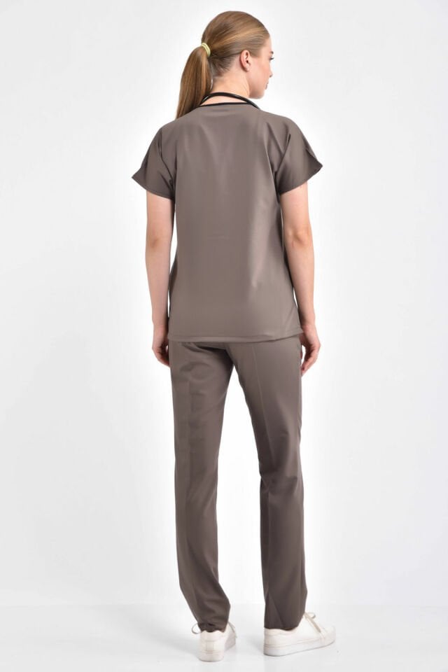 Koyu Vizon Likralı Cerrahi Takım