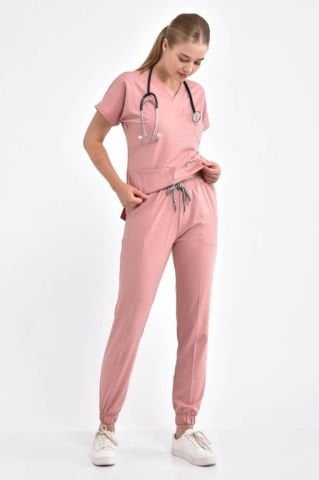 Pudra Paça Lastikli Likralı Takım