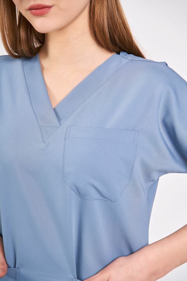 Lycra Steel Blue Surgical Jersey Set