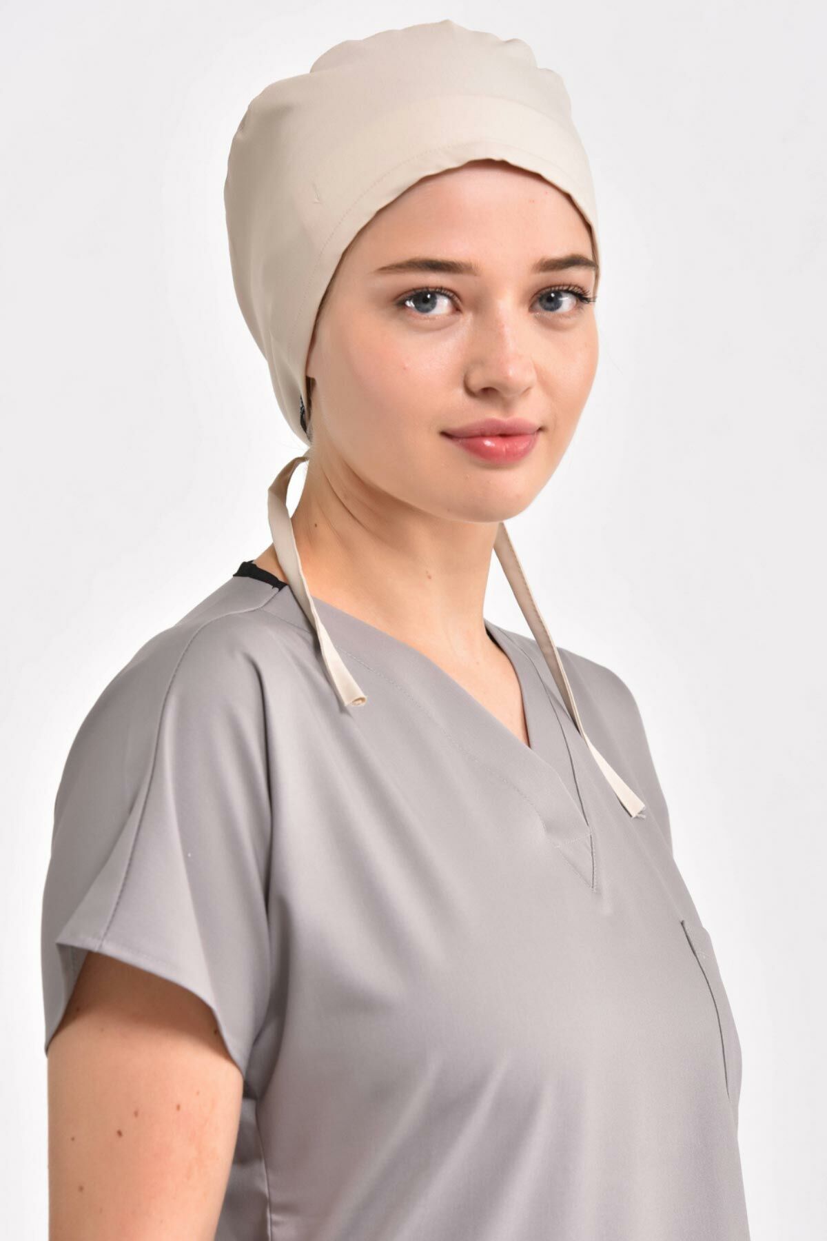 Likralı Taş Rengi Cerrahi Bone