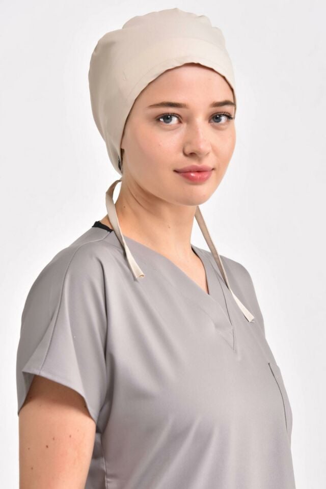 Likralı Taş Rengi Cerrahi Bone
