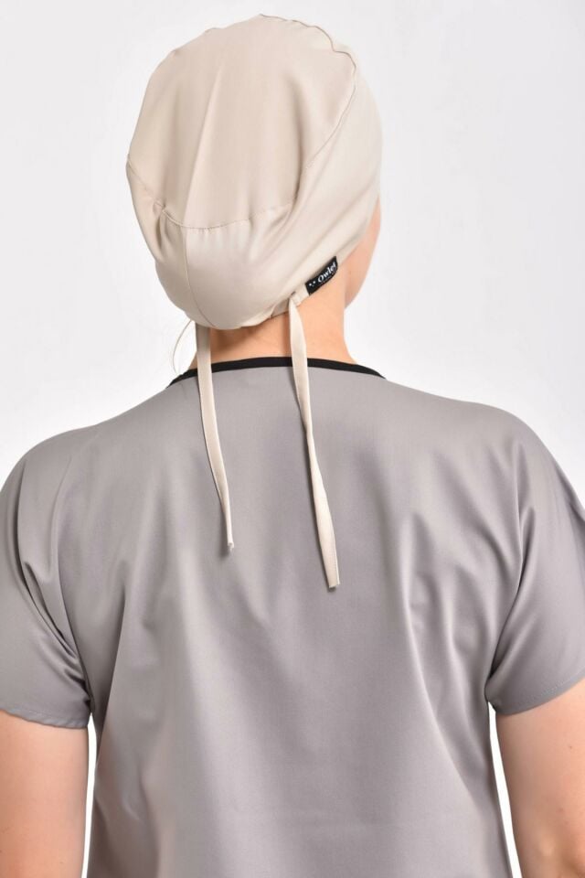 Likralı Taş Rengi Cerrahi Bone