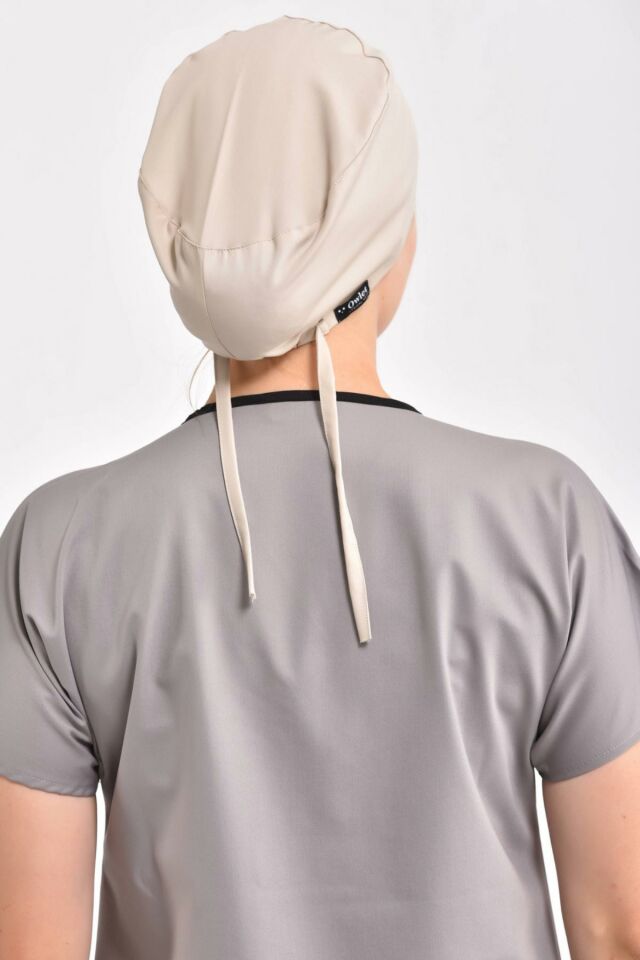Likralı Taş Rengi Cerrahi Bone
