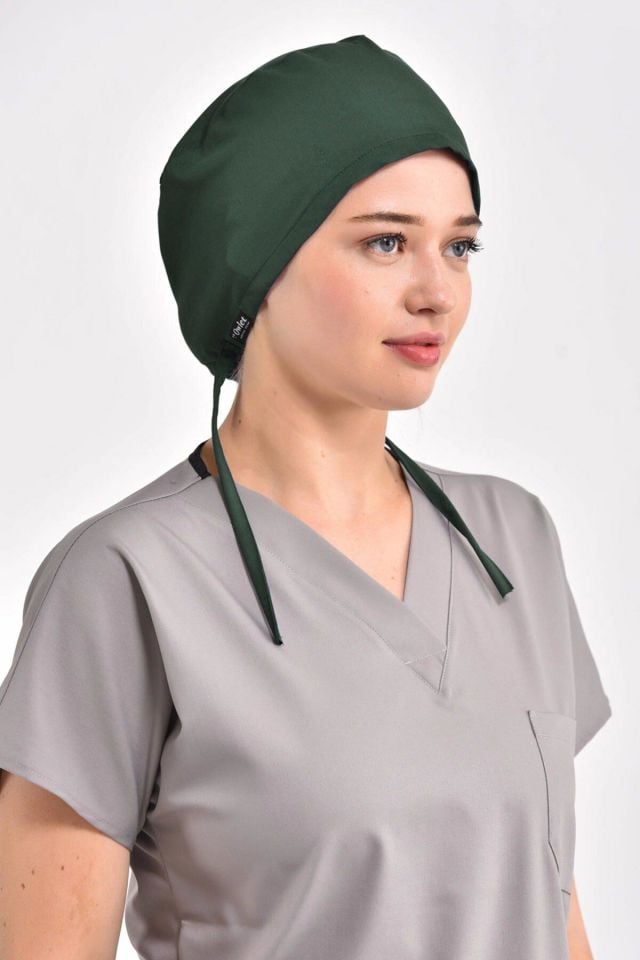 Likralı Zümrüt Yeşili Cerrahi Bone