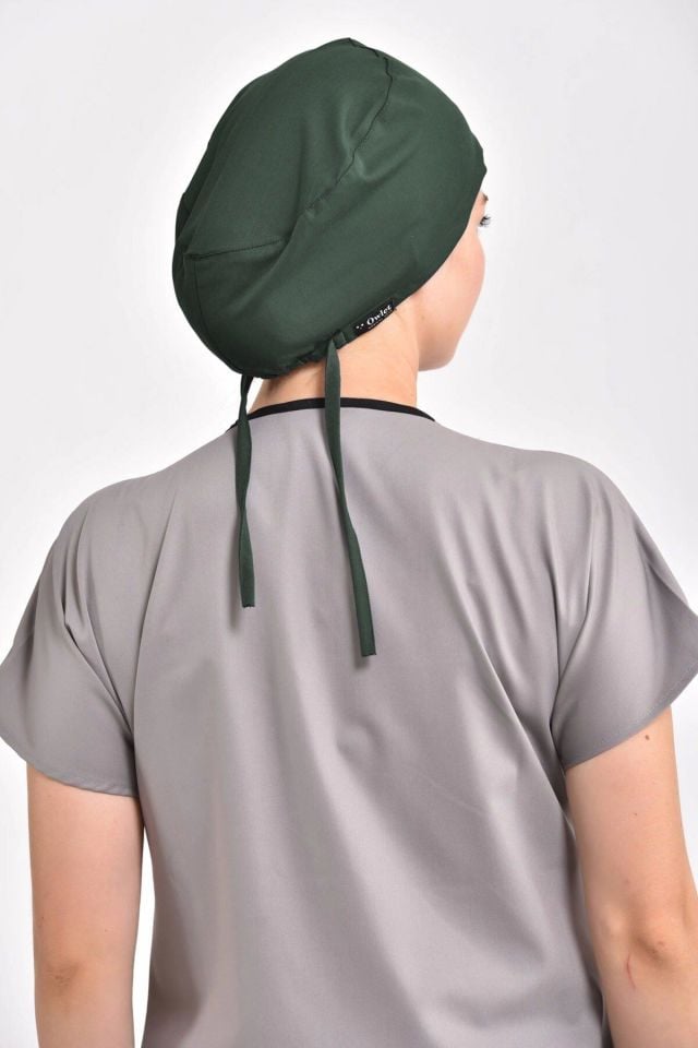 Likralı Zümrüt Yeşili Cerrahi Bone