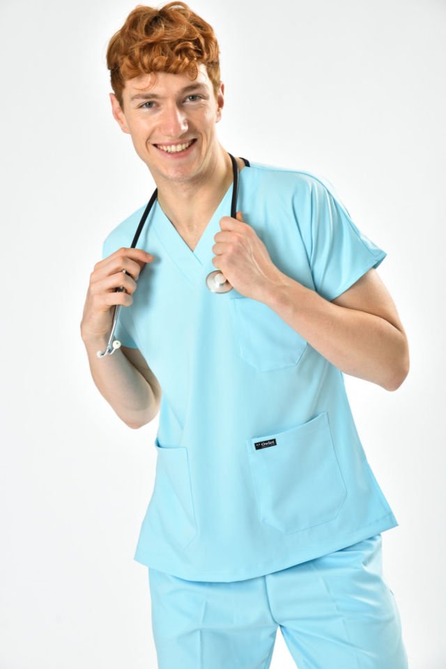 Lycra Ice Blue Surgical Jersey Set