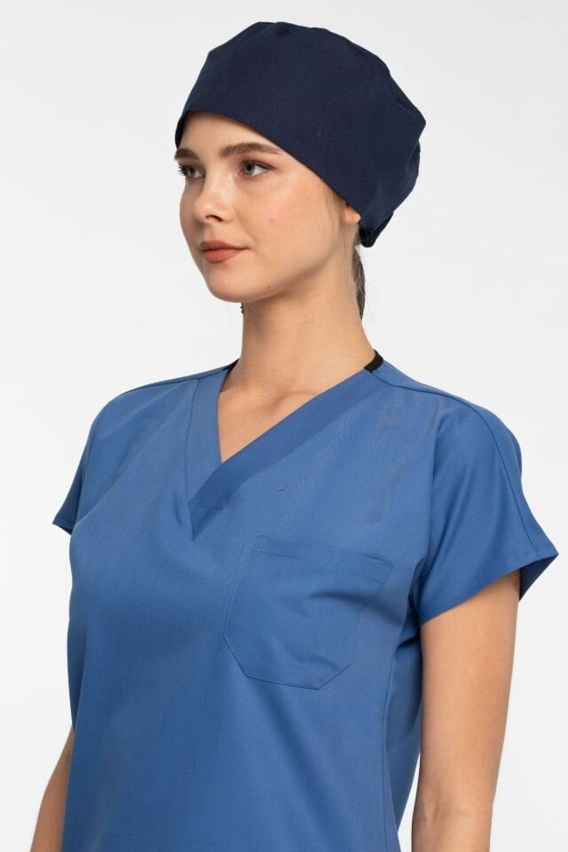 Navy Blue Surgical Nurse & Doctor Cap