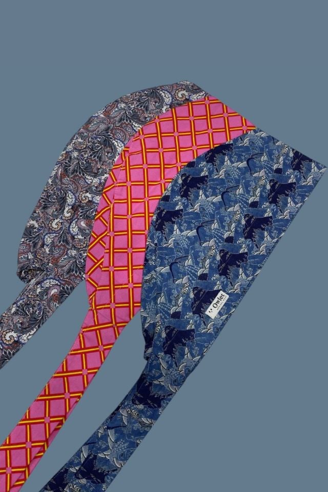 Şal-Pembe Kare-Dağ Desenli 3'lü Tesettür Boneler