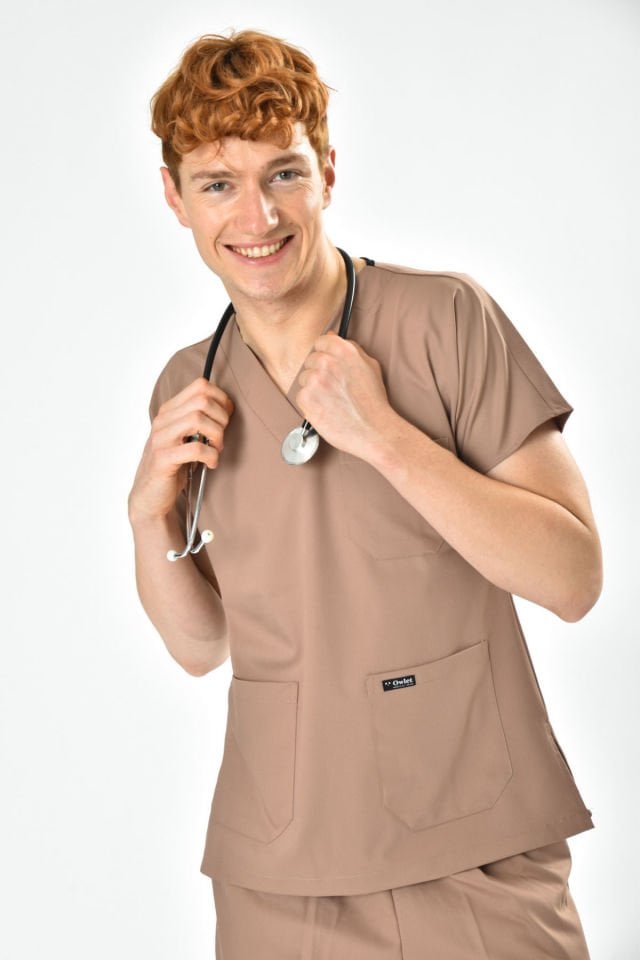 Likralı Sütlü Kahve Cerrahi Forma Takım