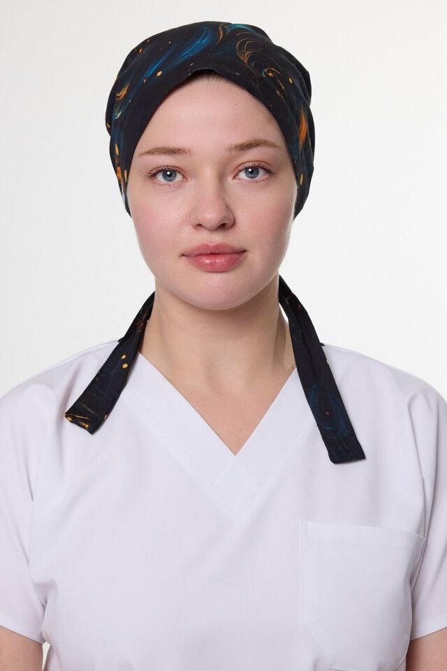 Samanyolu Desenli Cerrahi Tesettür Bone