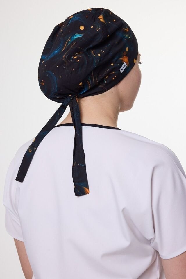 Milky Way Patterned Surgical Hijab Bonnet