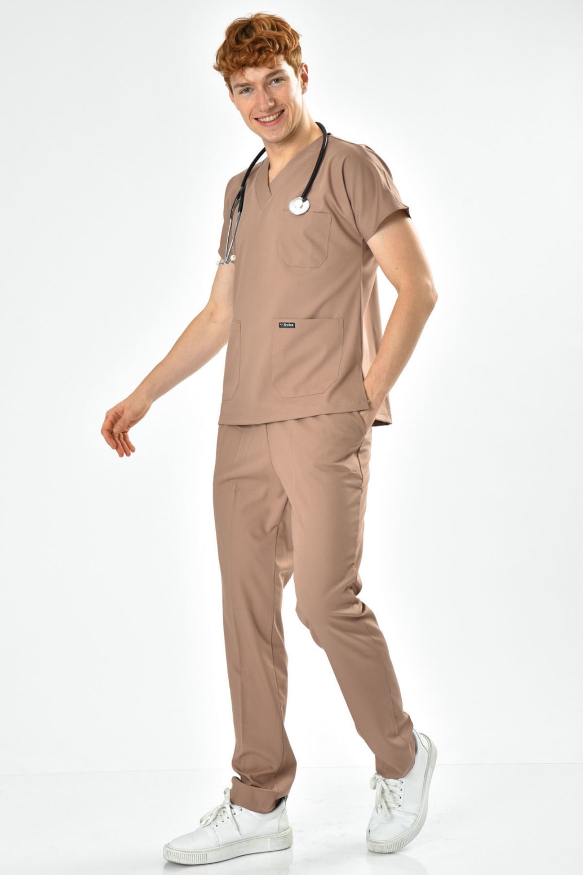 Likralı Sütlü Kahve Cerrahi Forma Takım