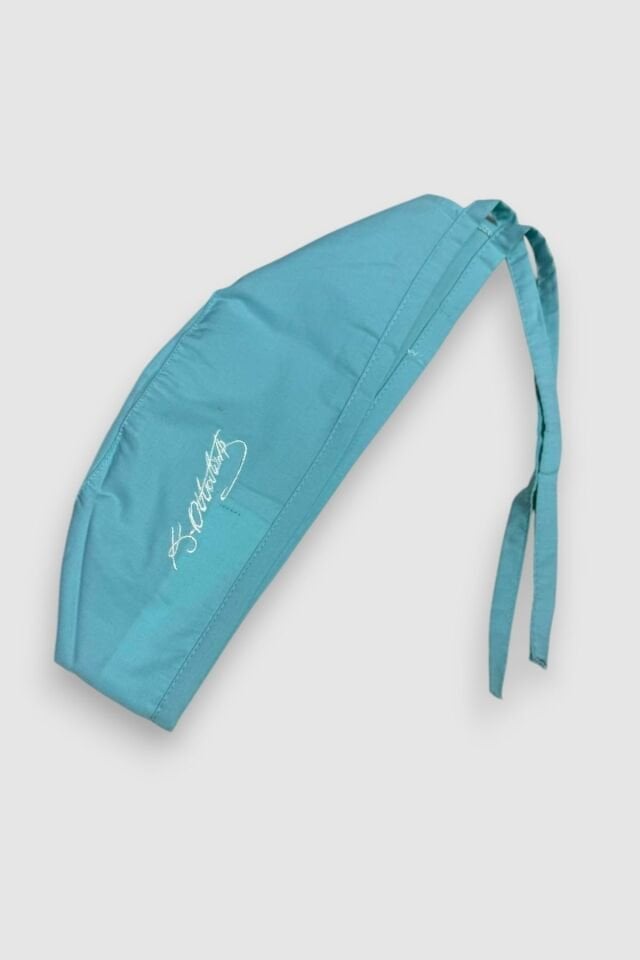 Kemal Atatürk İmzalı Su Yeşili Cerrahi Erkek Bone