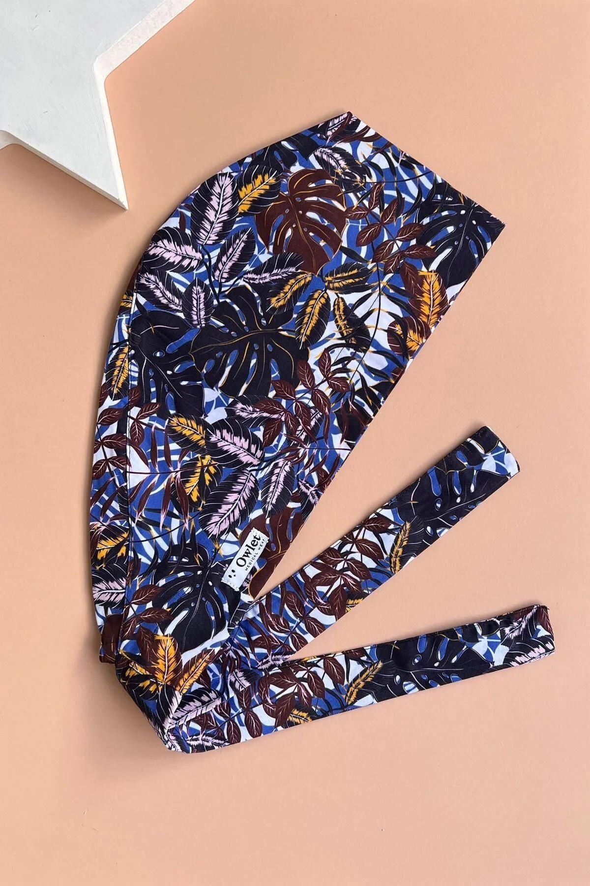 Tropikal Temalı Cerrahi Tesettür Bone