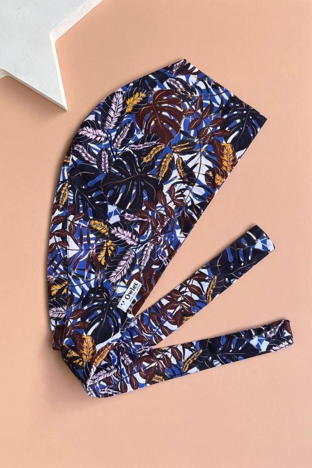 Tropikal Temalı Cerrahi Tesettür Bone