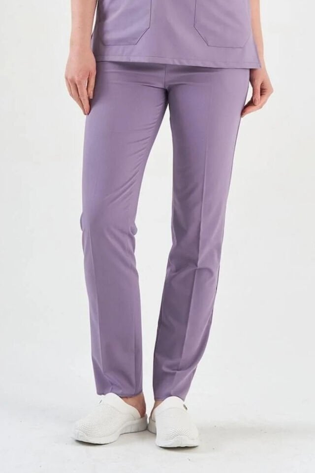 Likralı Soft Lila Cerrahi Pantolon
