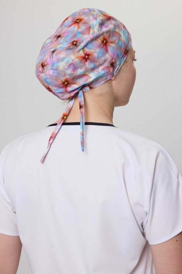 Pearly Flowers Surgical Cap