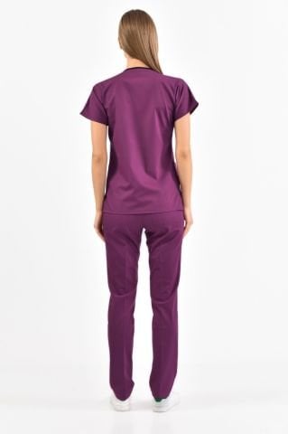 Likralı Gül Kurusu Cerrahi Takım