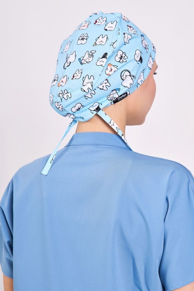 Diş Desenli Mavi Cerrahi Bone