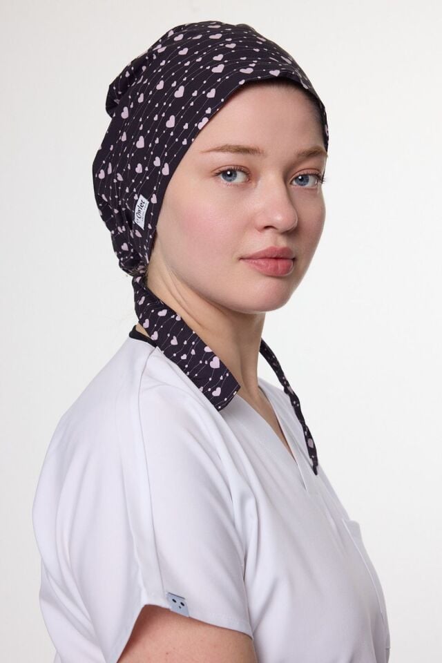 Tiny Hearts Surgical Hijab Bonnet