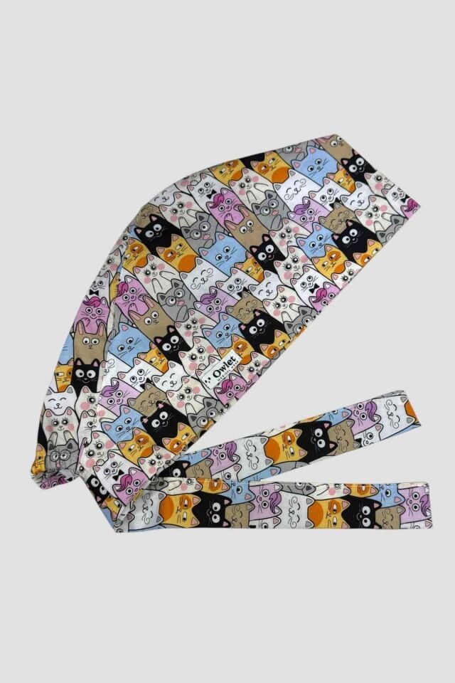 Renkli Kediler Cerrahi Tesettür Bone