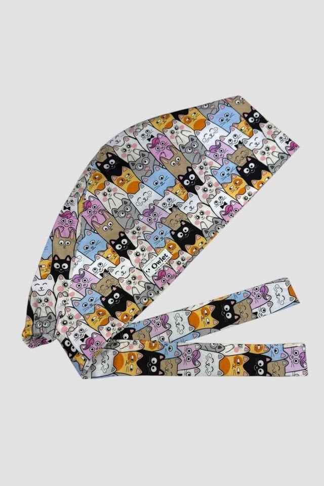 Renkli Kediler Cerrahi Tesettür Bone