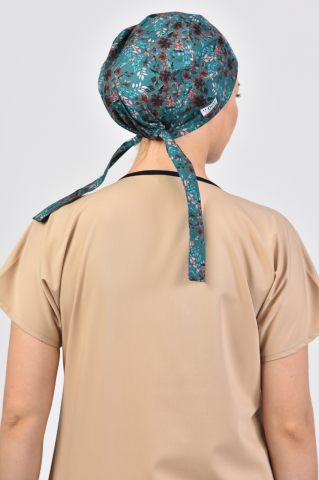 Bone Hijab Green Leaves Pattern