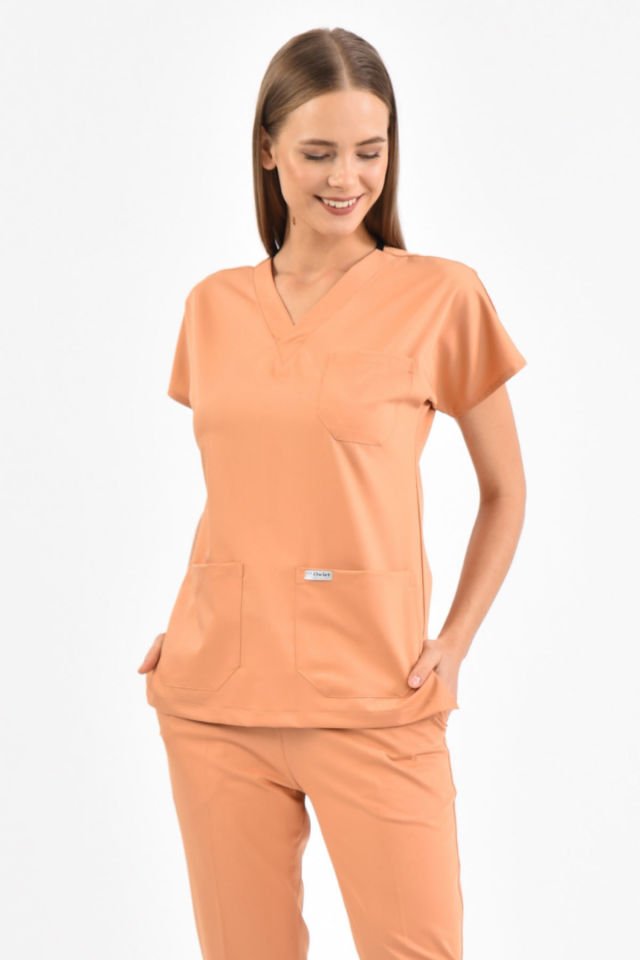 Likralı Camel Cerrahi Üst