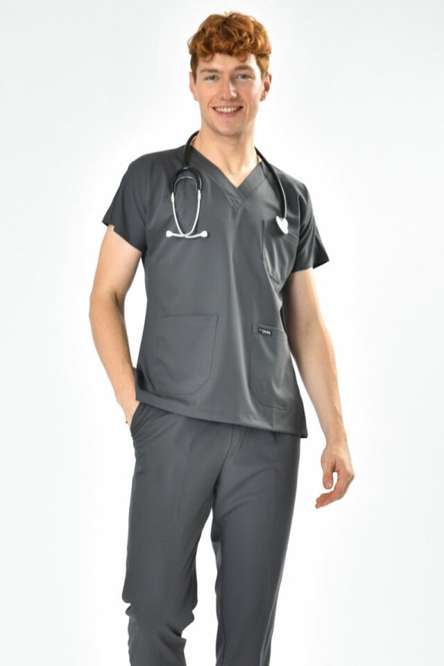 Likralı Füme Cerrahi Forma Takım