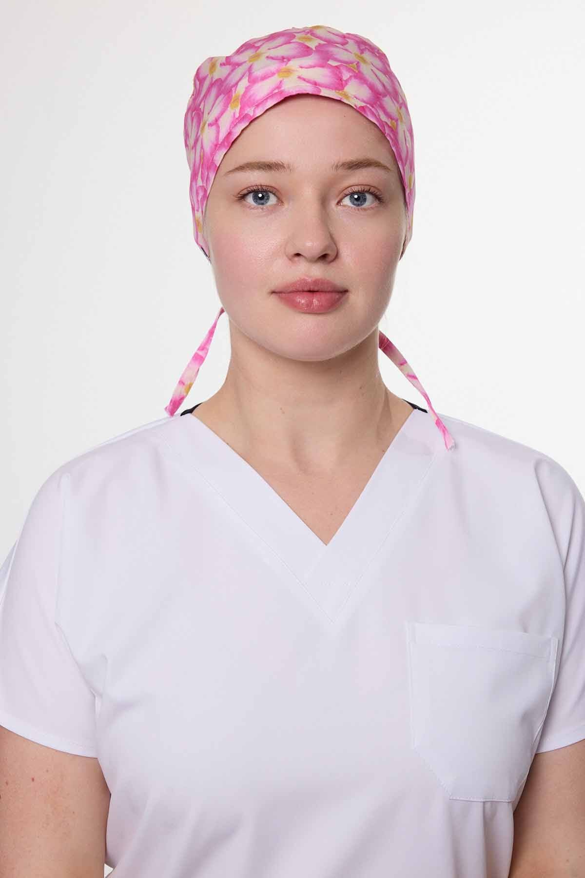 Pink Spring Surgical Cap
