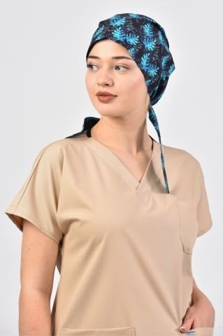 Tropikal Yapraklar Cerrahi Tesettür Bone