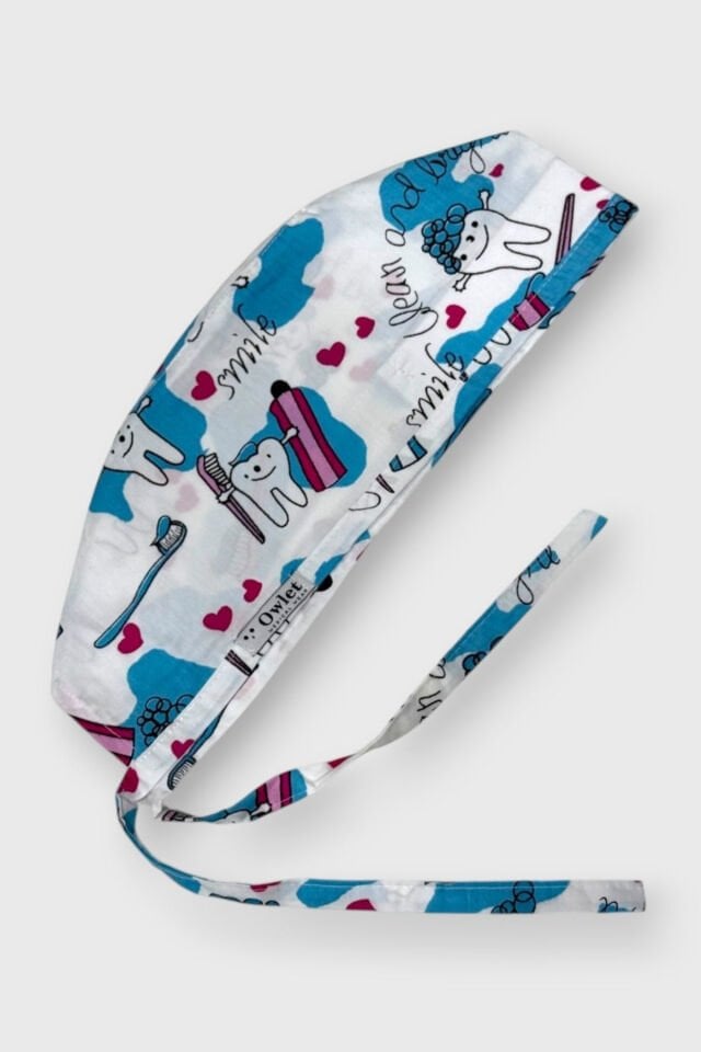 Diş Desenli Cerrahi Erkek Bone