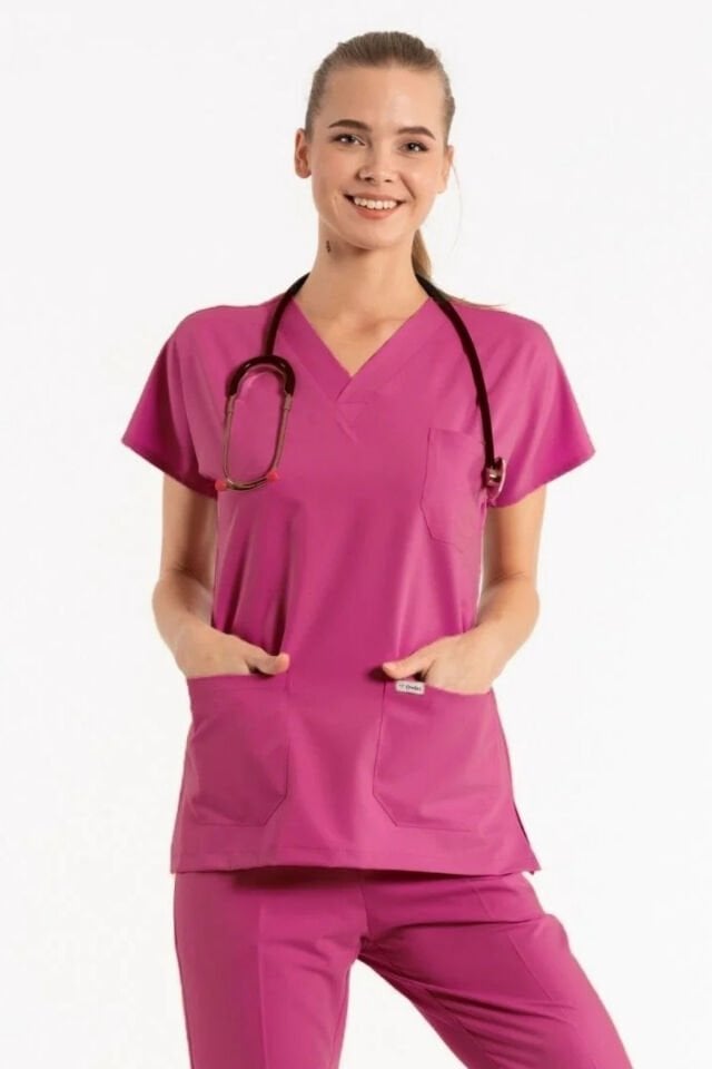 Pembe Likralı Forma Üst