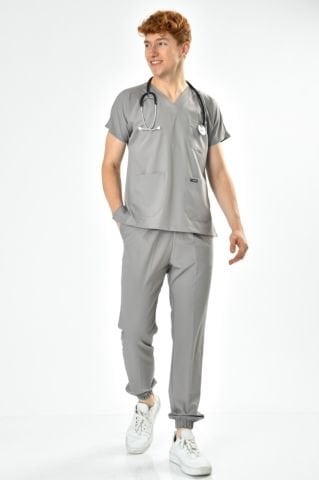 Duman Grisi Paça Lastikli Likralı Takım