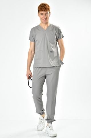 Duman Grisi Paça Lastikli Likralı Takım