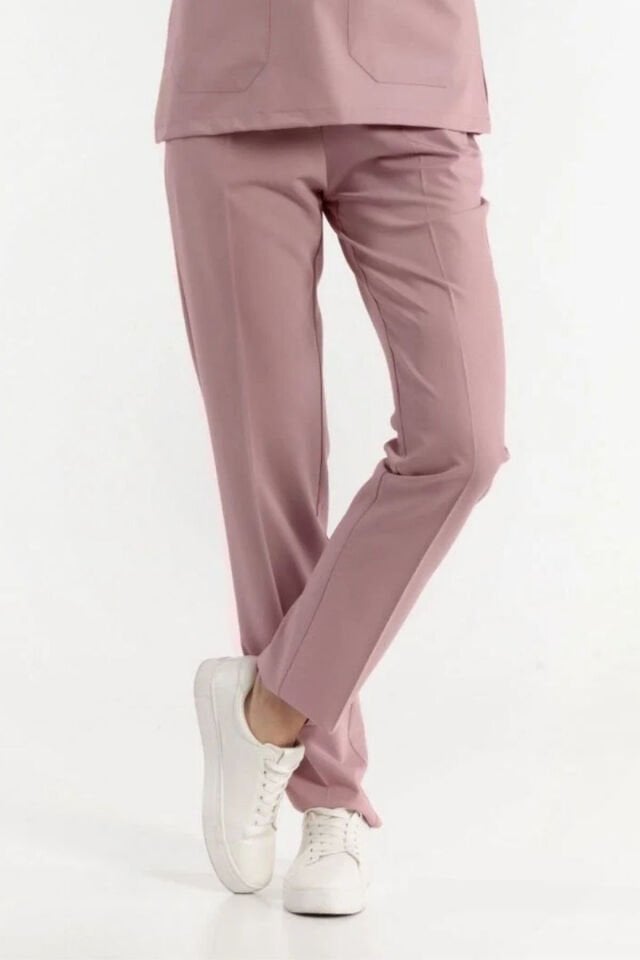 Likralı Soft Pudra Cerrahi Pantolon