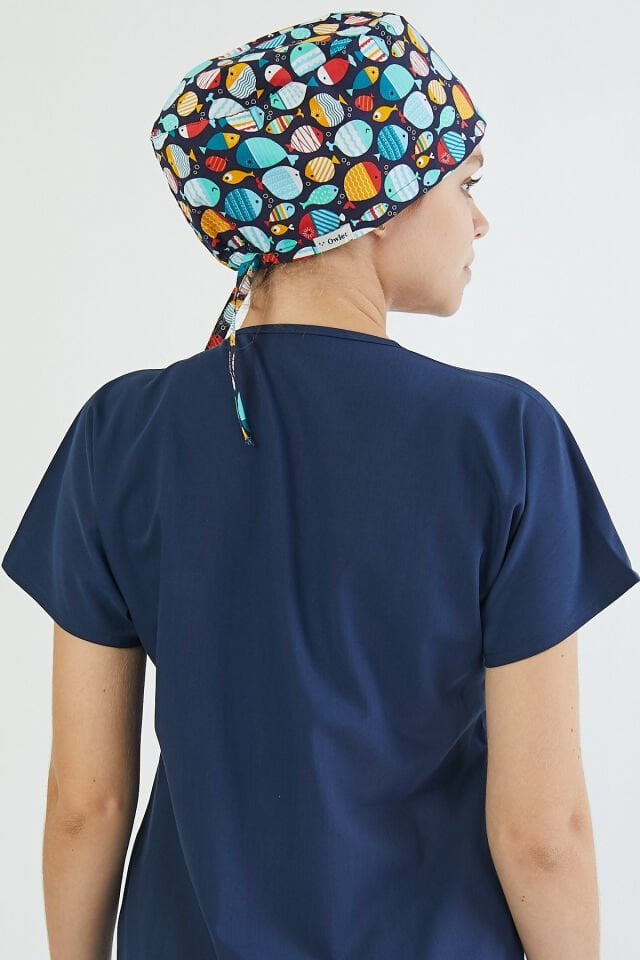 Lacivert Likra Cerrahi Üst