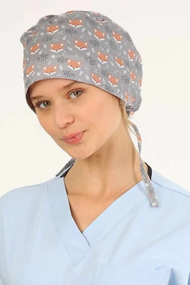 Fox Grey Surgical Cap