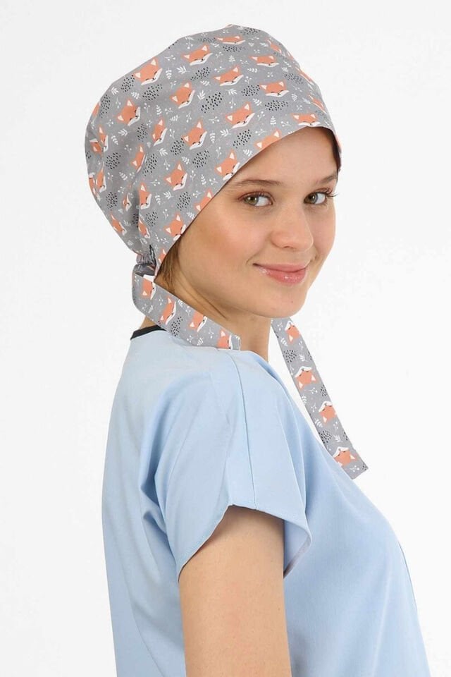 Tilki Gri Cerrahi Tesettür Bone