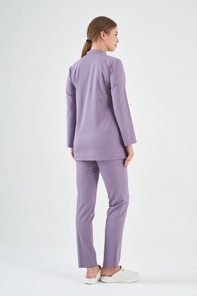 Likralı Soft Lila Tunik Boy Takım