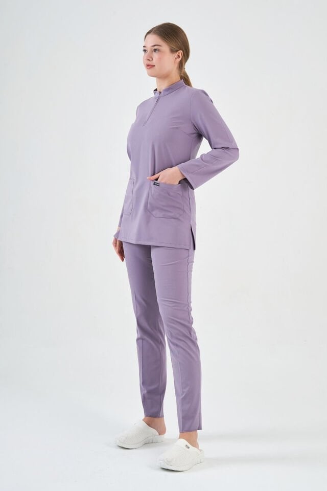 Likralı Soft Lila Tunik Boy Takım
