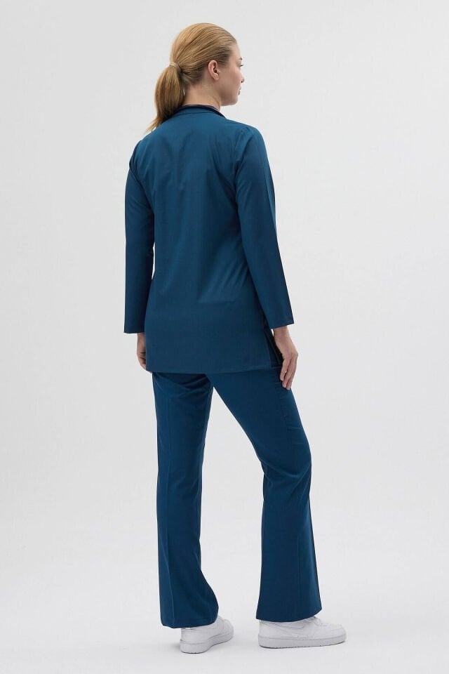 Petrol Mavisi Tunik Boy Çan Paça Scrubs