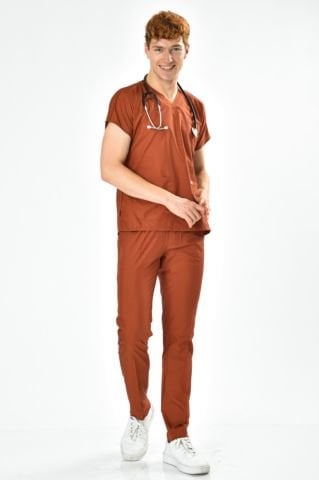 Dark Terracotta Surgical Uniform Set